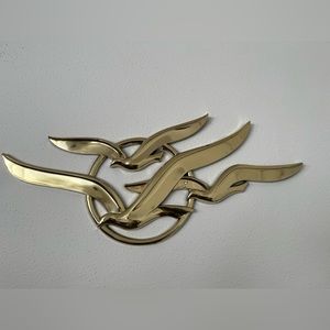 MCM/midcentury SYROCO modern gold bird wall decor/hanging